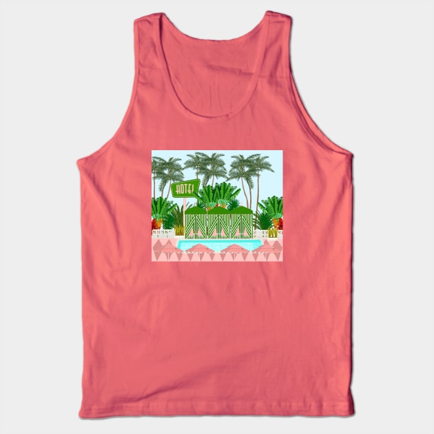 Hotel pool Tank Top by jenblove